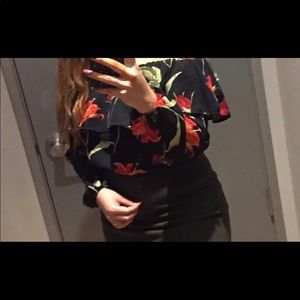 Charlotte Russe flower off shoulder blouse